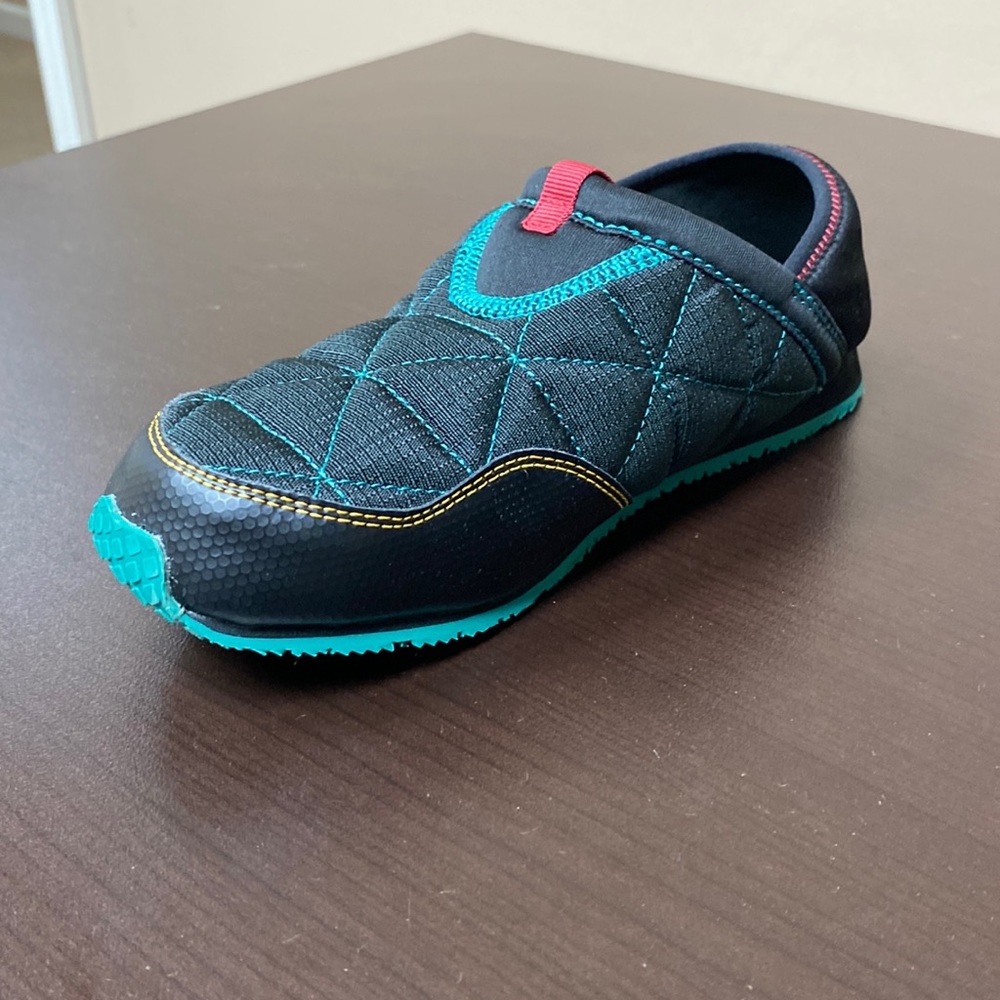 Teva Youth size 5 ReEmber Moc Black and Cadmium Green Slip-On Shoe